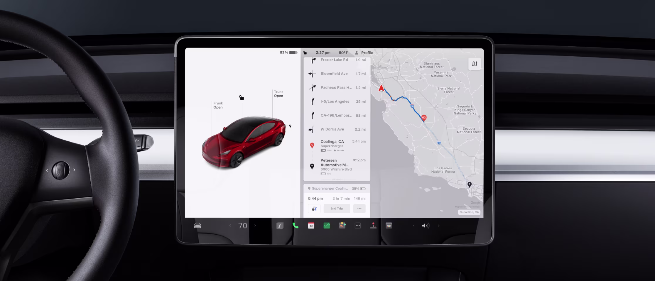 Get charging location recommendations along your route