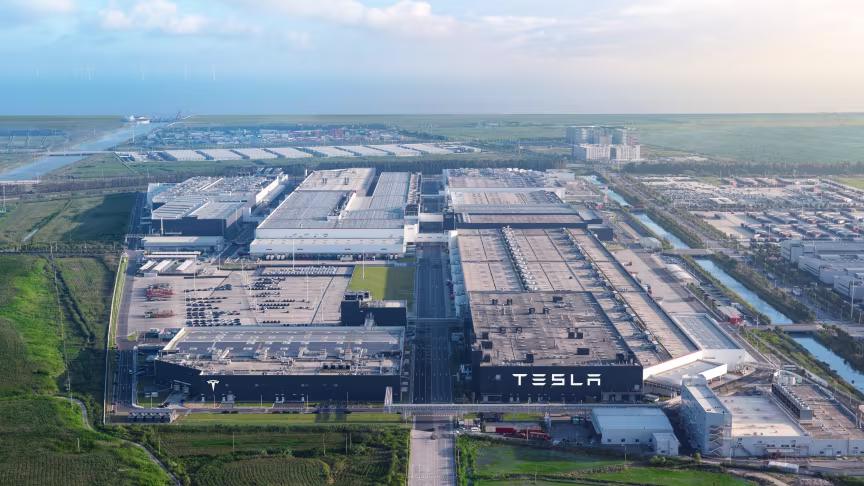 Gigafactory Shanghai drone view