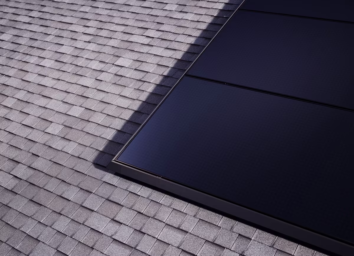 Tesla Solar Panels close up shot