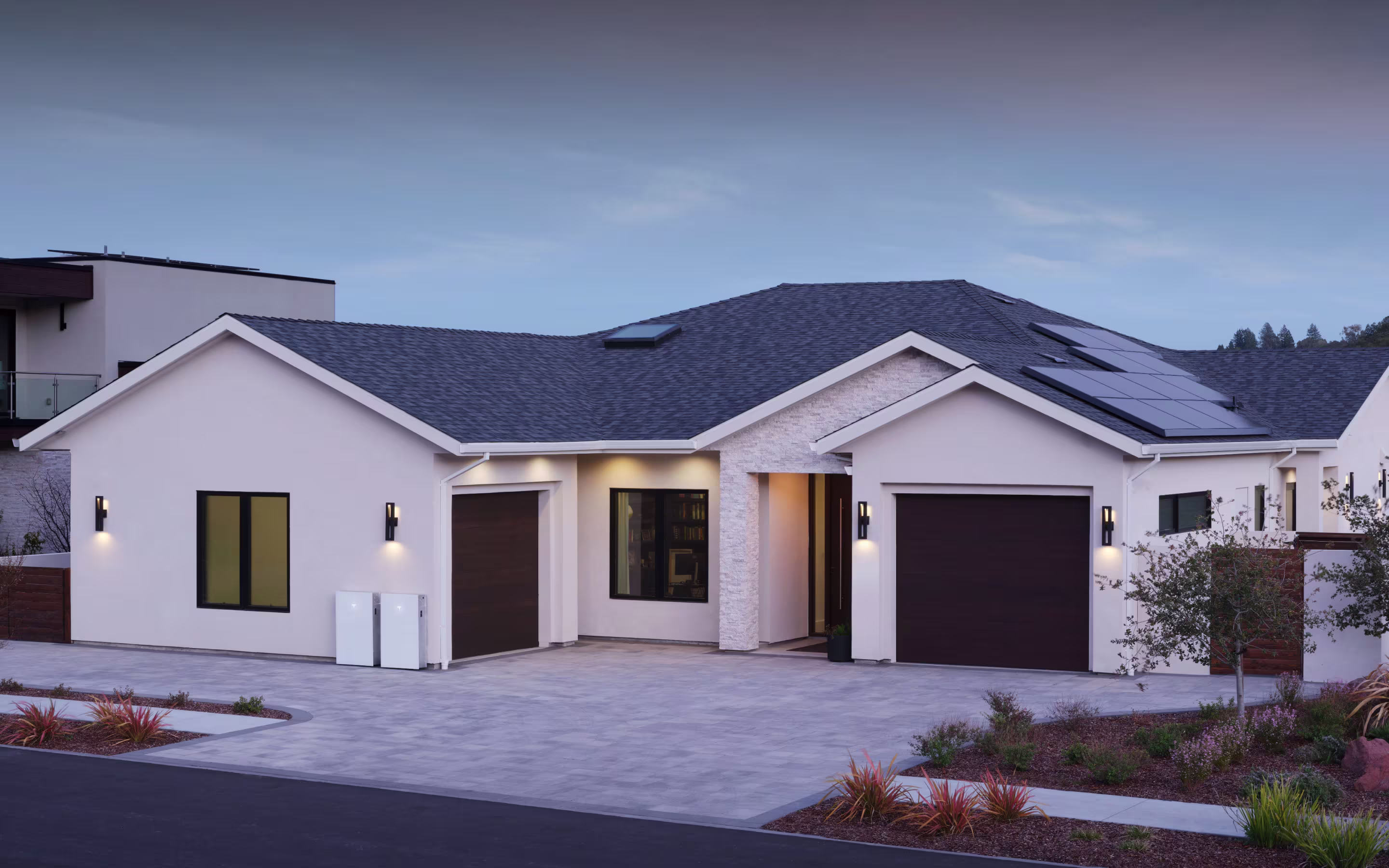 Home with Tesla energy products