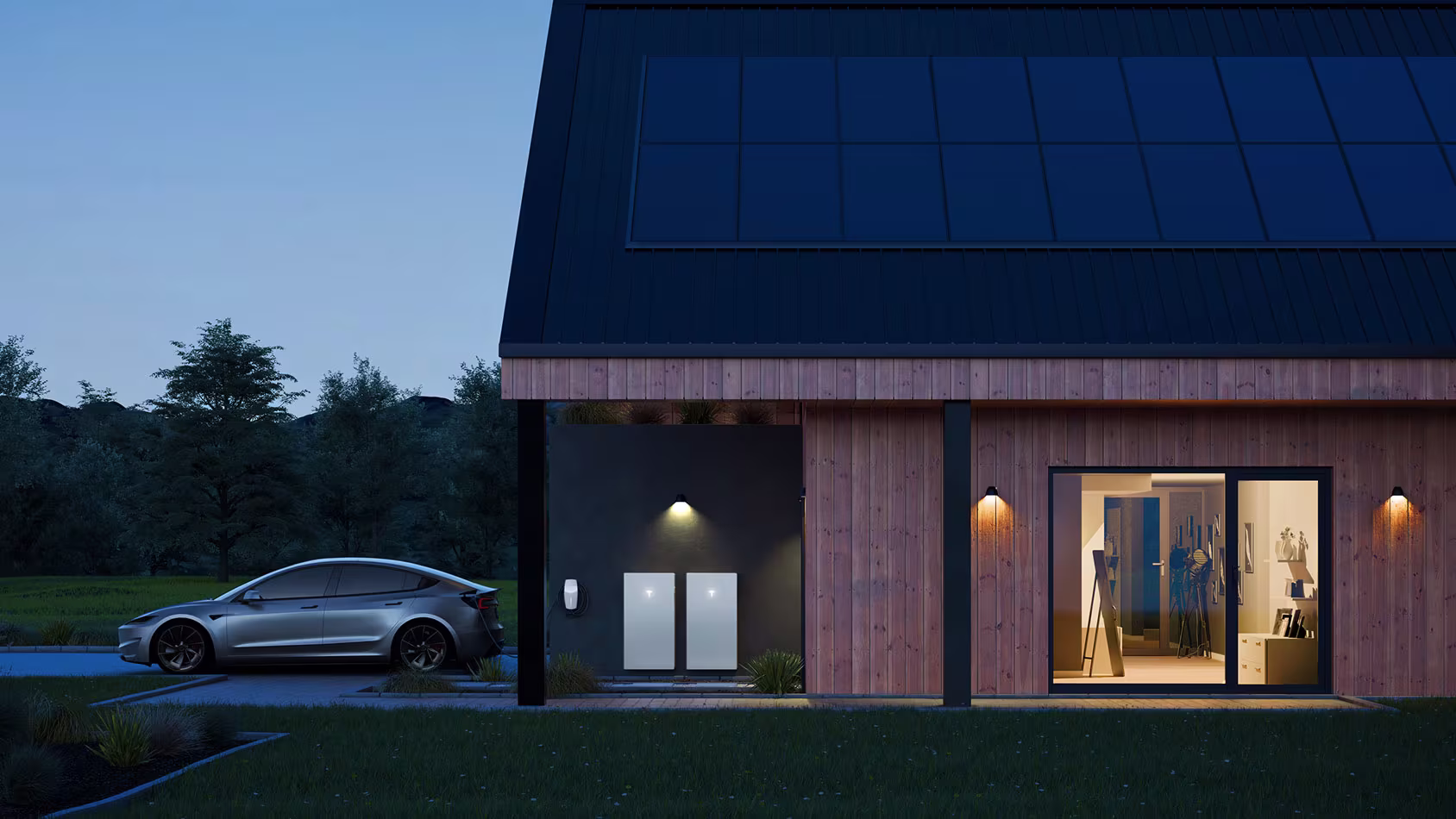 Home utilizing Tesla Energy products