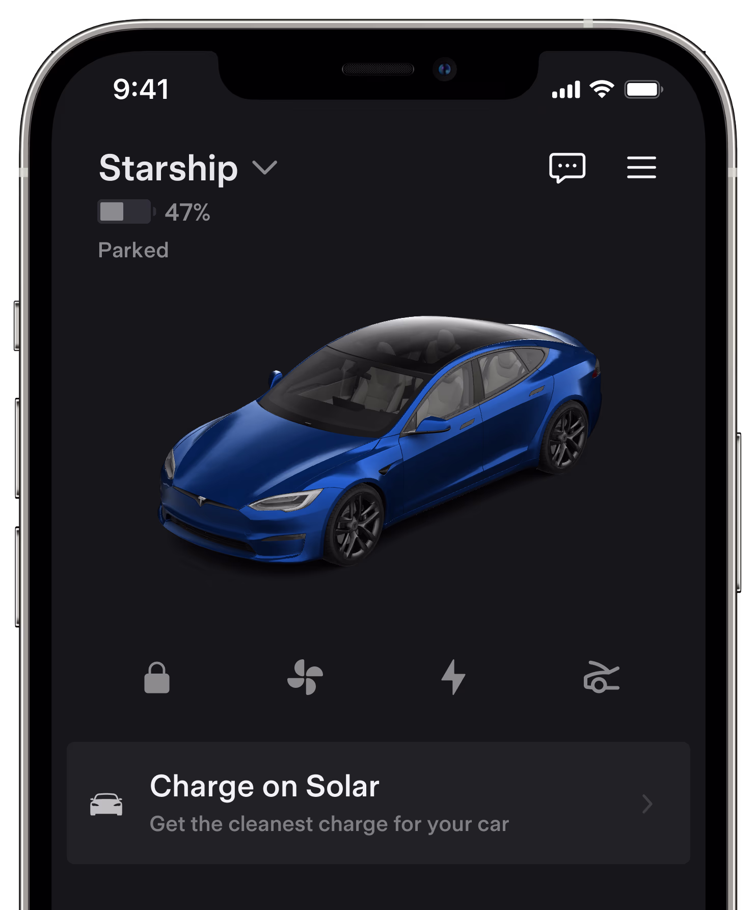 Charge on Solar Tesla app link