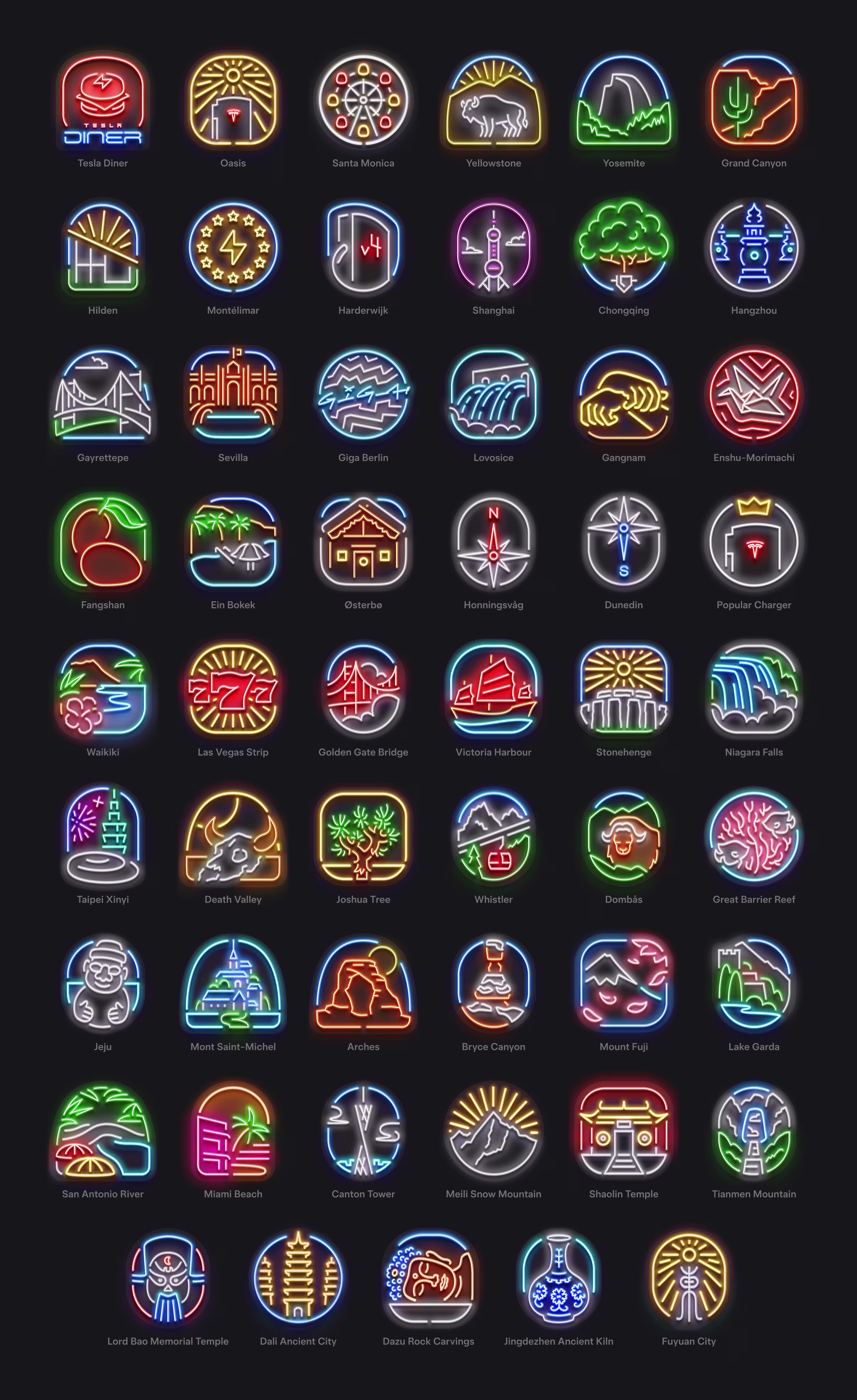 View of Iconic Badges and Special Badges