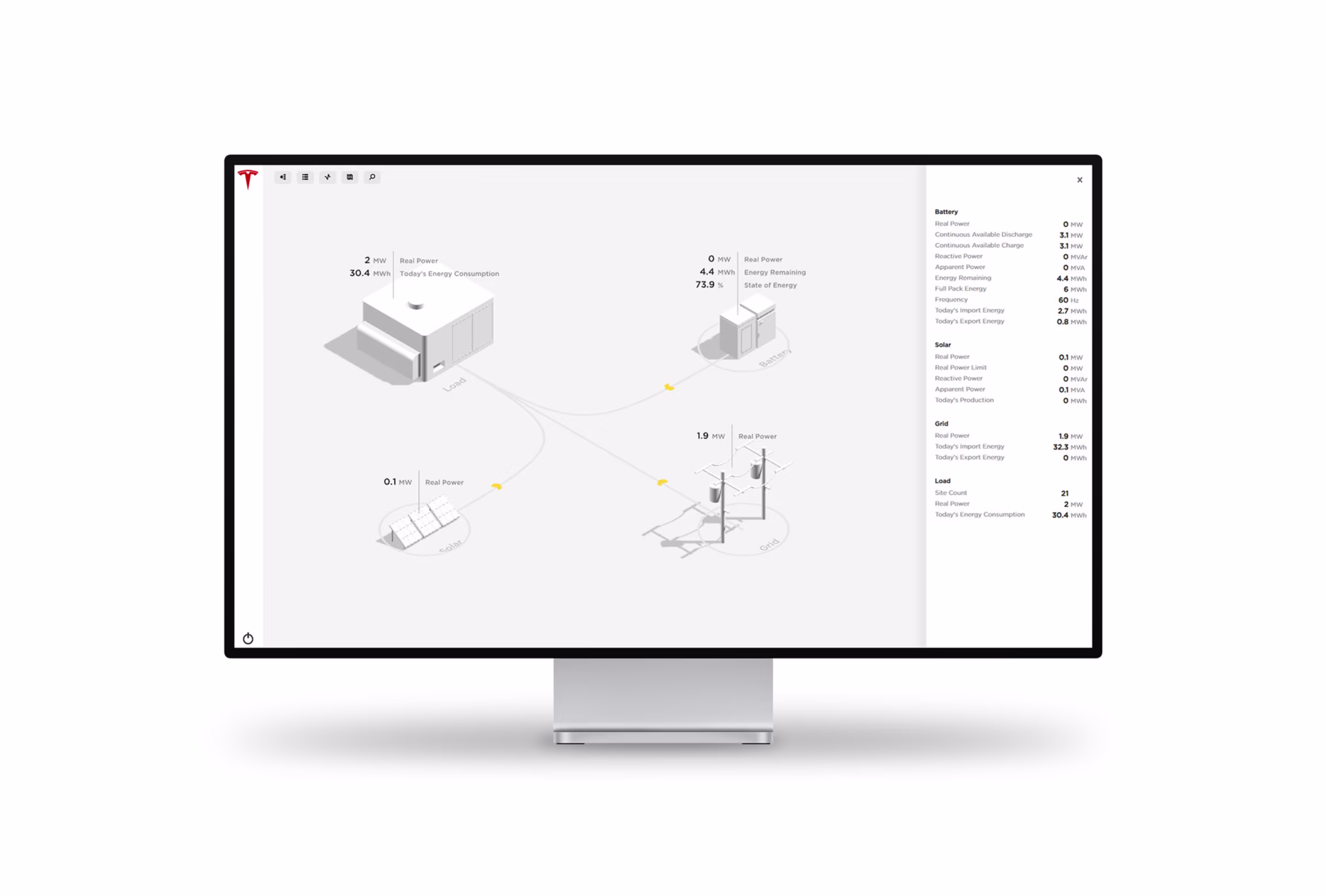 Opticaster User Interface on Screen