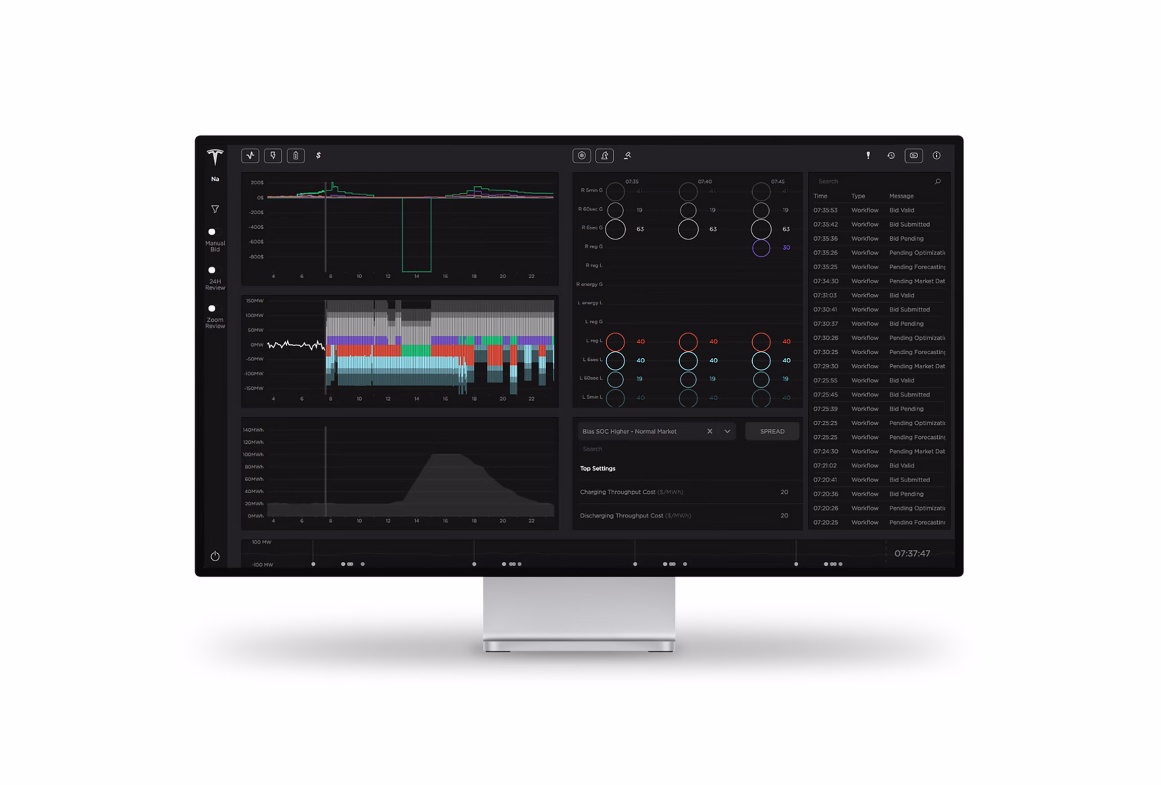 Autobidder User Interface on Screen