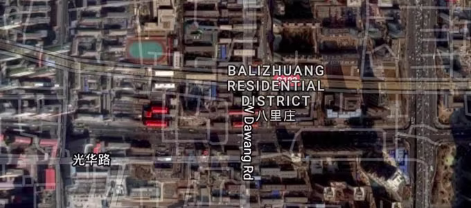 Google satellite view of Tesla China