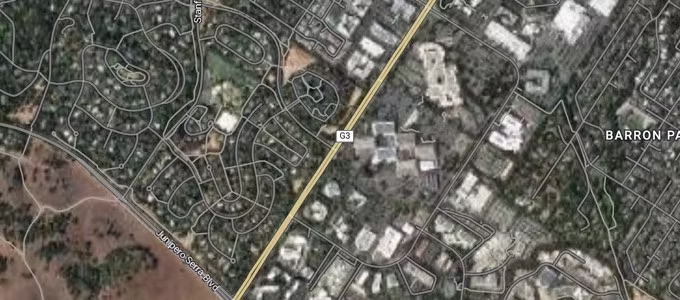Google satellite view of Tesla Engineering Headquarters