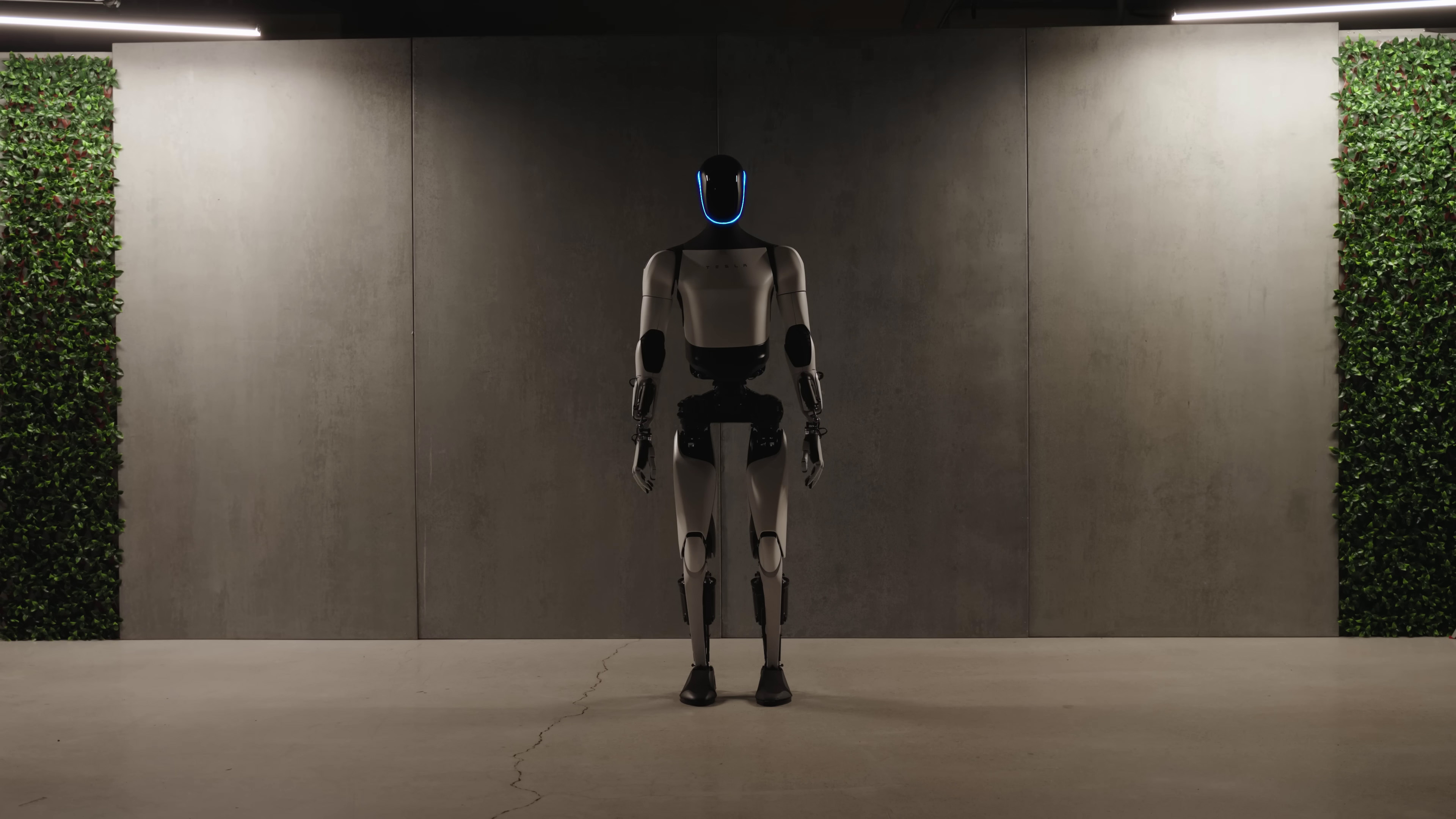 Optimus standing in a studio